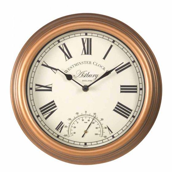 Astbury Wall Clock & Thermometer 12" - lakehomeandleisure.co.uk