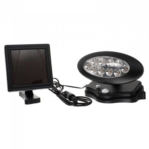 Solar Wall Spotlight PIR Motion Activated light - lakehomeandleisure.co.uk