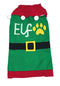 Elf-themed Christmas jumper for dogs with green and red design.