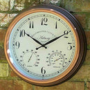 Astbury 38cm Wall Clock with Hydrometer & Thermometer - lakehomeandleisure.co.uk