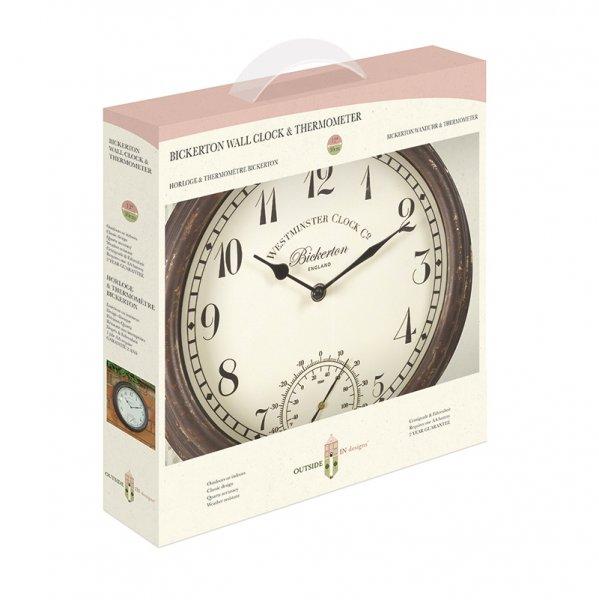 Bickerton Wall Clock & Thermometer 12" - lakehomeandleisure.co.uk