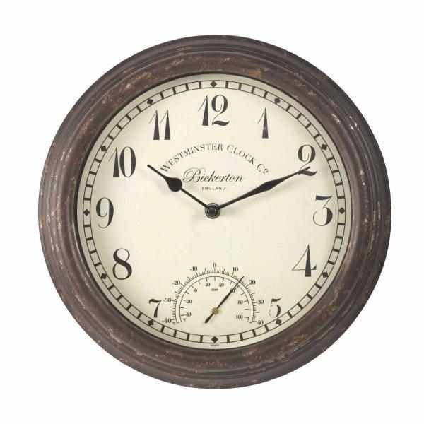 Bickerton Wall Clock & Thermometer 12" - lakehomeandleisure.co.uk