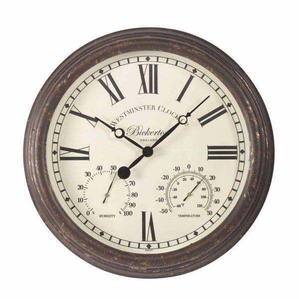 Bickerton Wall Clock & Thermometer & Hydrometer 15" - lakehomeandleisure.co.uk