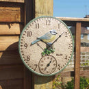 Blue Tit Indoor Outdoor 30cm Wall Clock - lakehomeandleisure.co.uk