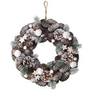 Frost Pine Artificial Christmas Wreath - 36cm - lakehomeandleisure.co.uk