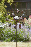 Gemini Wind Spinner with Solar Crackle Globe Solar Garden Light - lakehomeandleisure.co.uk