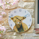 Highland Cow 30cm Wall Clock - lakehomeandleisure.co.uk