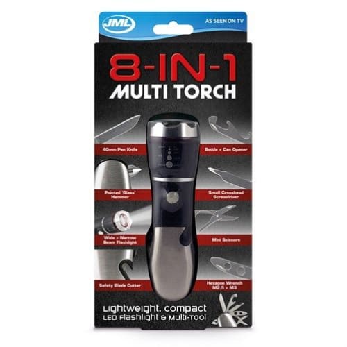 JML 8 in 1 Multi Torch -LED Torch & Multi-Tool - lakehomeandleisure.co.uk