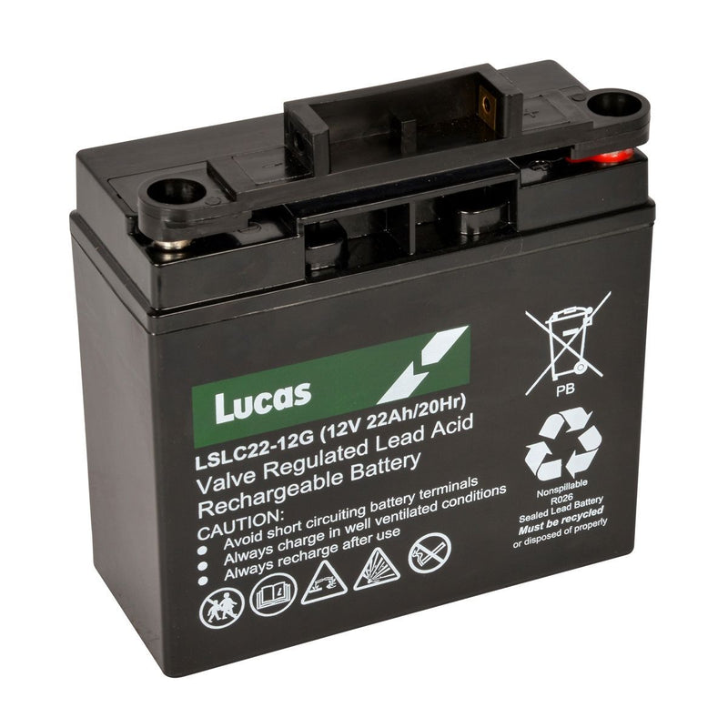 Lucas LSLC22 22Ah AGM Golf Battery - lakehomeandleisure.co.uk