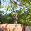 Monkey Rope Solar Garden Ornament – Hand-Painted Hanging Monkey with LED Lights - lakehomeandleisure.co.uk