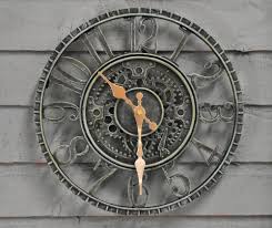 Newby Verdigris 12" Mechanical Wall Clock - lakehomeandleisure.co.uk