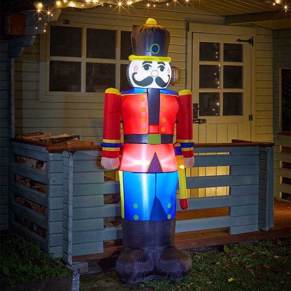 Self-Inflating Jumbo Nutcracker Light Up Christmas