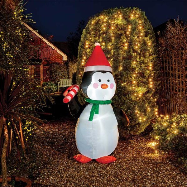 Self-Inflating Penquin Light Up Christmas Decoration