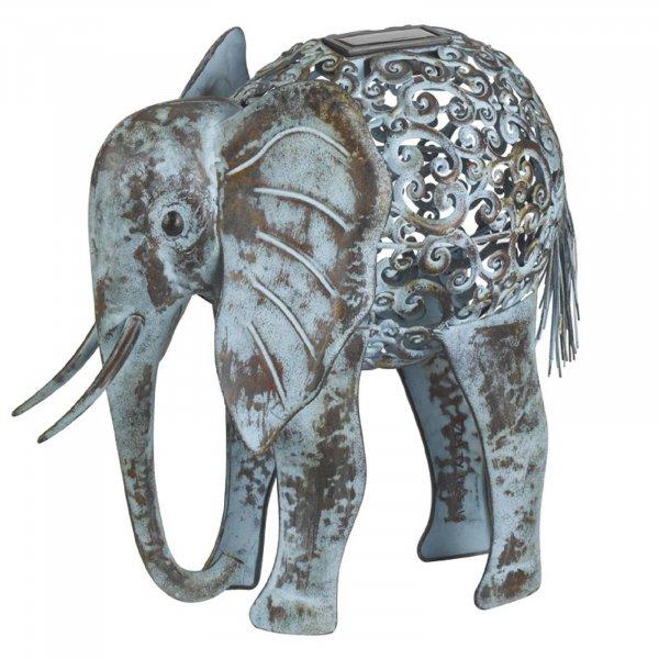 Metal Elephant Solar Light - lakehomeandleisure.co.uk