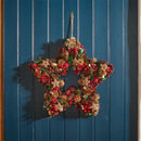 Star Artificial Christmas Wreath - 45cm - lakehomeandleisure.co.uk