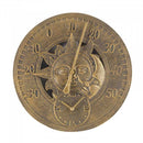 Sun & Moon 30cm Wall Thermometer & Clock - lakehomeandleisure.co.uk