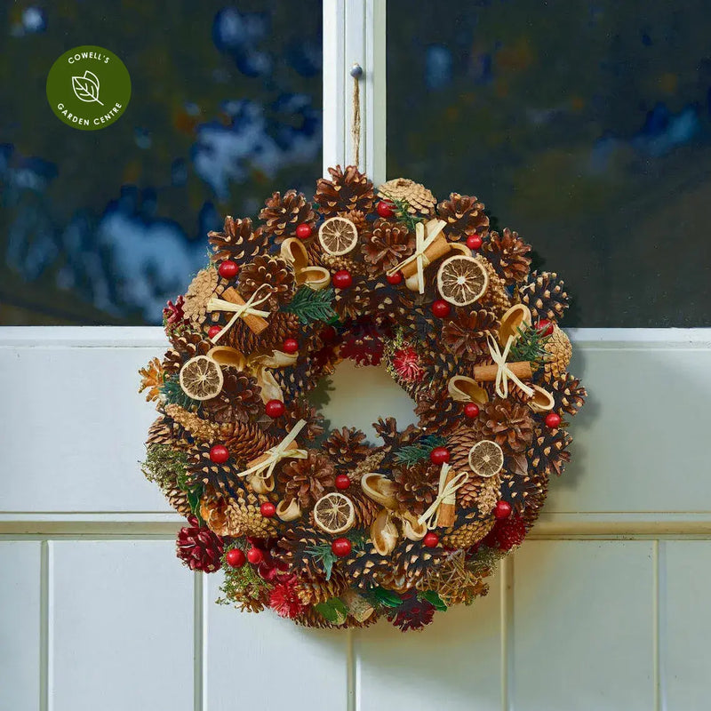 Winter Spice Artificial Christmas Wreath - 36cm - Christmas