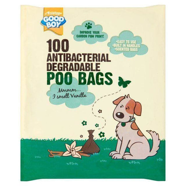 100 Antibacterial Degradable Dog Poo Bags - lakehomeandleisure.co.uk