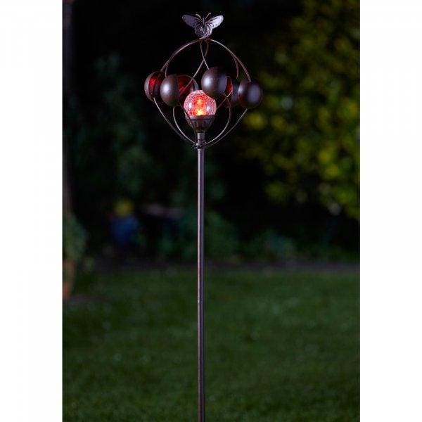 Aura Wind Spinner with Solar Crackle Globe - lakehomeandleisure.co.uk