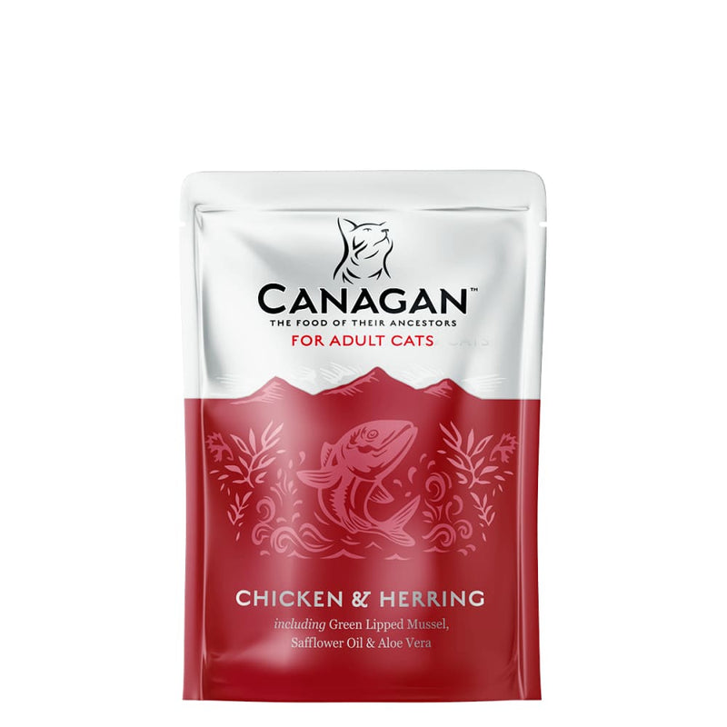 Canagan Chicken & Herring Cat Wet Pouches - 8 x 85g - lakehomeandleisure.co.uk