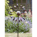 Gemini Wind Spinner with Solar Crackle Globe Solar Garden Light - lakehomeandleisure.co.uk
