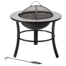 Havana Nero Firepit with Cooking Grill - lakehomeandleisure.co.uk