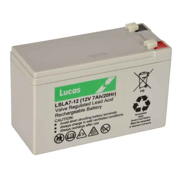 LSLA7-12 7Ah Sealed Lead Acid Battery - lakehomeandleisure.co.uk