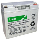 Lucas 22Ah battery with torbrey lead - No Connector - NOT 