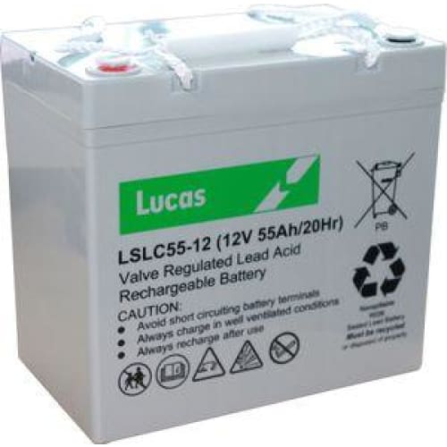 Lucas SLC55-12 55Ah AGM Mobility & Golf Battery - lakehomeandleisure.co.uk