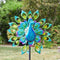 Peacock Wind Spinner with Solar Crackle Globe Light - lakehomeandleisure.co.uk