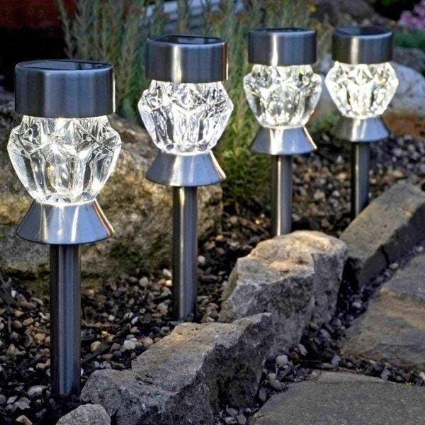 Smart Garden Solar Crystal Glass Marker Light - 4 Pack - lakehomeandleisure.co.uk