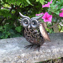 Solar Powered Scroll Owl Garden Light - lakehomeandleisure.co.uk
