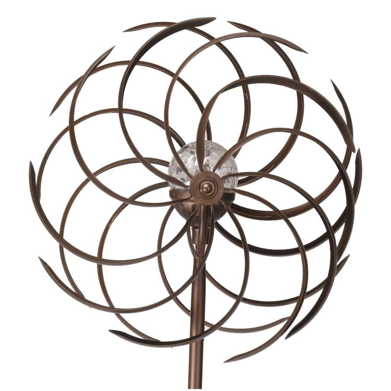 Spiro Wind Spinner with Solar Crackle Globe - lakehomeandleisure.co.uk