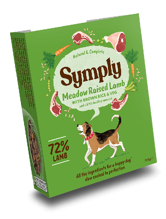 Symply Meadow Raised Lamb 395g Wet Dog Food Trays - lakehomeandleisure.co.uk