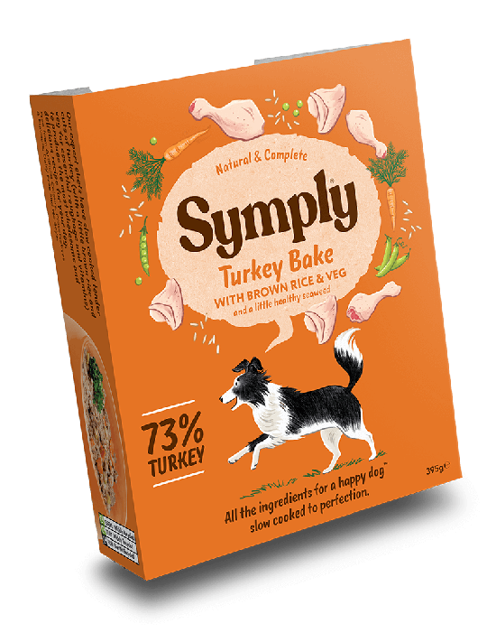 Symply Turkey & Brown Rice 395g Wet Dog Food Trays - lakehomeandleisure.co.uk